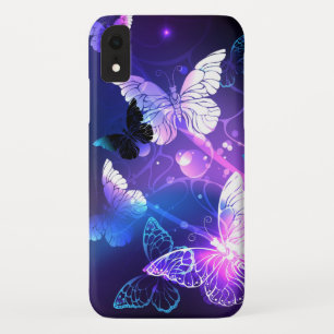 Funda Para iPhone XR Fondo con mariposas nocturnas