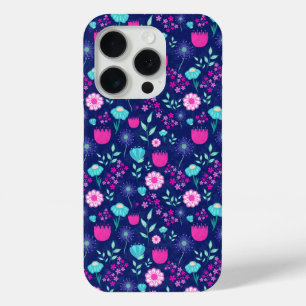 Funda Para iPhone 15 Pro Fondo con patrón floral lindo