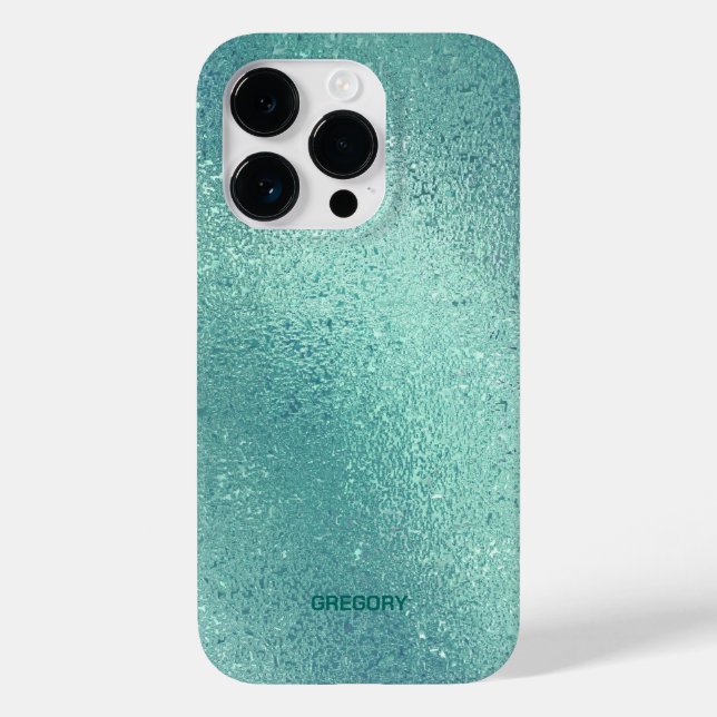 Funda De Case-Mate Para iPhone Fondo de brillantez azul-verde (Reverso )