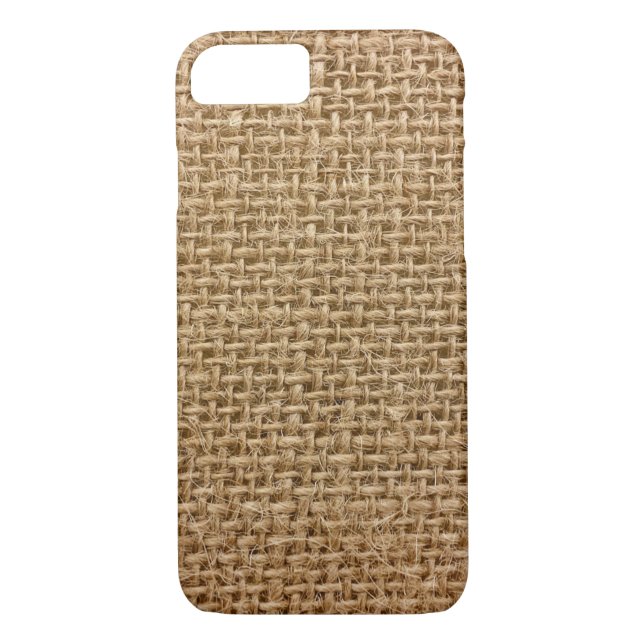 Funda De Case-Mate Para iPhone Fondo de Burlap (Reverso)