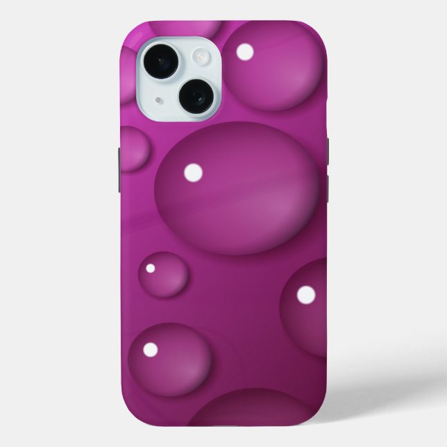 Funda De Case-Mate Para iPhone Fondo de caída de agua rosa (Reverso )