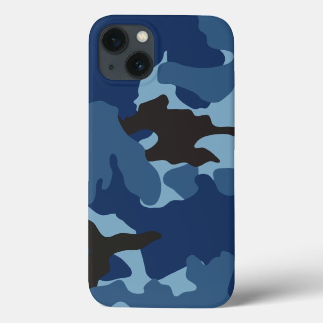 Funda De Case-Mate Para iPhone Fondo de Camuflaje Militar Guay Blue Camo (Reverso)