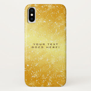 Funda Para iPhone XS Fondo de color de oro especial sencillo