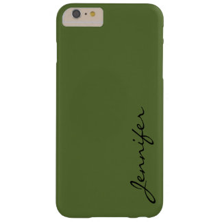 Funda Barely There Para Phone 6 Plus Fondo de color verde oliva oscuro
