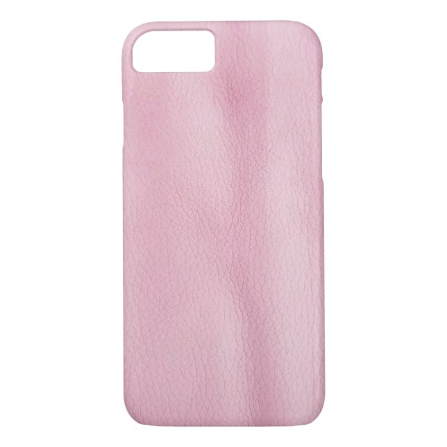 Funda De Case-Mate Para iPhone fondo de cuero rosa (Reverso)