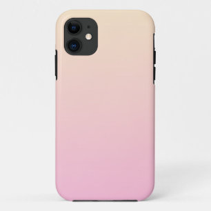 Funda Para iPhone 11 Fondo de degradado rosa y amarillo pálido