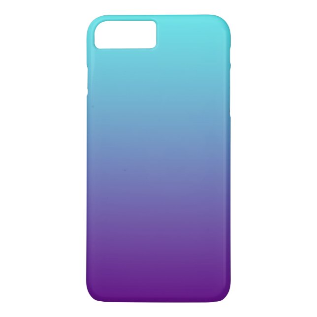 Funda De Case-Mate Para iPhone Fondo de degradado simple azul turquesa púrpura (Reverso)