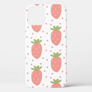 Funda Para iPhone 12 Fondo de fresas de frutas