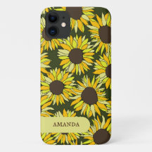 Fondo de girasol flor de verano funda de iPhone Ca