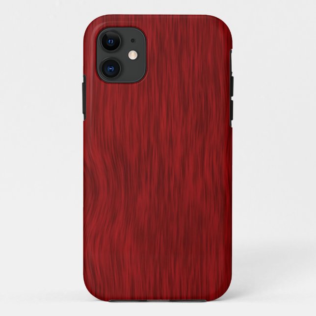 Funda De Case-Mate Para iPhone Fondo de Grano de Madera Rough - Rojo (Reverso)