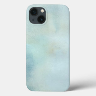 Funda Para iPhone 13 fondo de la acuarela en azul y amarillo en colores