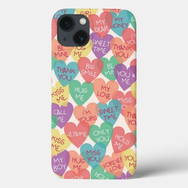Funda De Case-Mate Para iPhone Fondo de la forma de amor (Reverso)