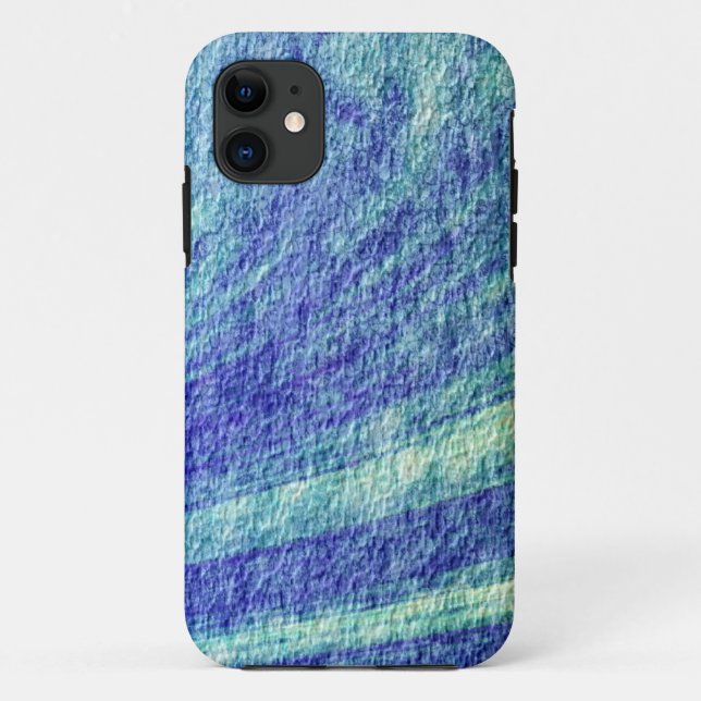 Funda De Case-Mate Para iPhone Fondo de la pared de textura azul grunge (Reverso)