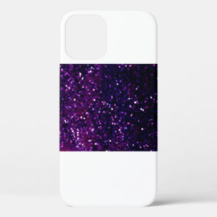 Funda Para iPhone 12 Fondo de las luces de época purpurina. púrpura y n