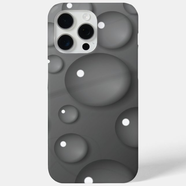 Funda De Case-Mate Para iPhone Fondo de lluvia gris (Reverso )