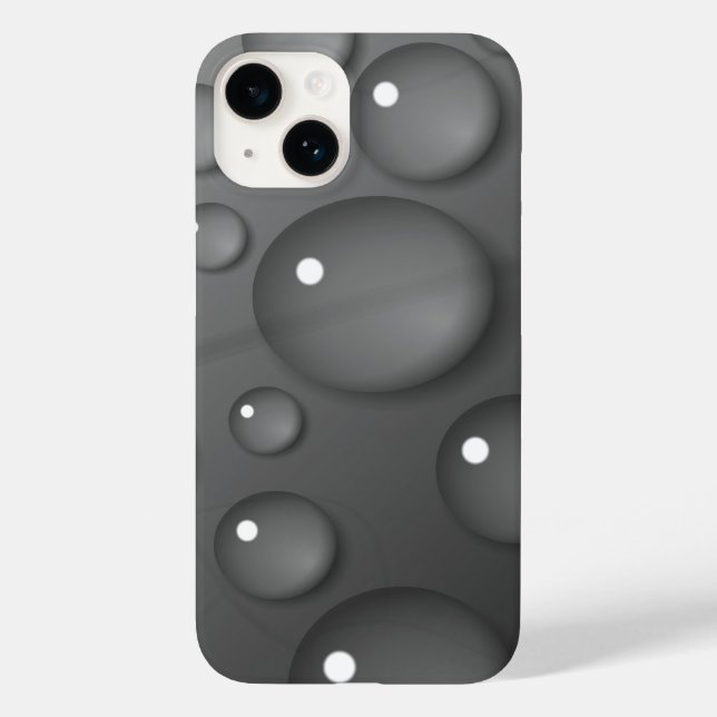 Funda De Case-Mate Para iPhone Fondo de lluvia gris (Reverso )