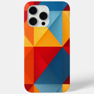 Funda Para iPhone 15 Pro Max Fondo de los triángulos coloridos