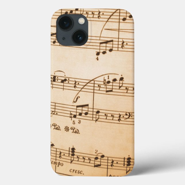 Funda De Case-Mate Para iPhone Fondo de notas musicales (Reverso)