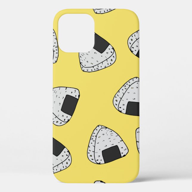 Funda De Case-Mate Para iPhone Fondo de Onigiri (bola de arroz japonesa). Sin inc (Reverso )
