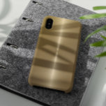 Funda Para iPhone X Fondo De Oro Luminoso Metálico Faux<br><div class="desc">Sencillo lustroso metal fino fondo dorado de acero inoxidable</div>