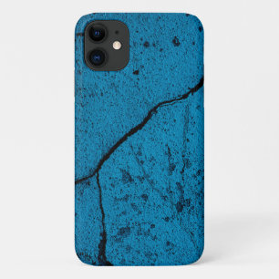 Funda Para iPhone 11 Fondo de pared agrietada azul