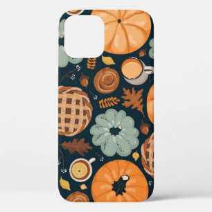Funda Para iPhone 12 Fondo de patrón de otoño impecable