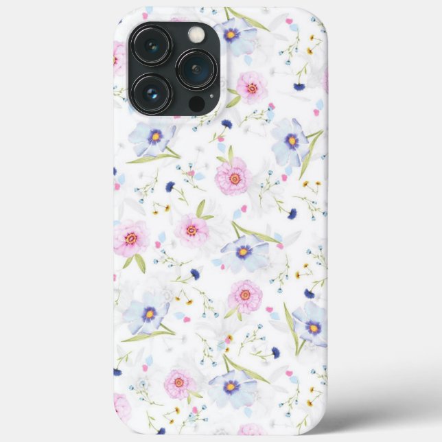 Funda De Case-Mate Para iPhone Fondo de patrón floral- (Reverso )