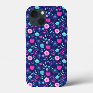 Funda Para iPhone 13 Mini Fondo de patrón floral corto
