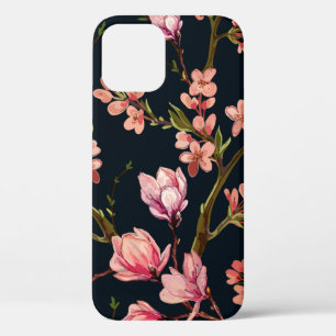 Funda Para iPhone 12 Fondo de patrón floral sin fisuras con tracción ma