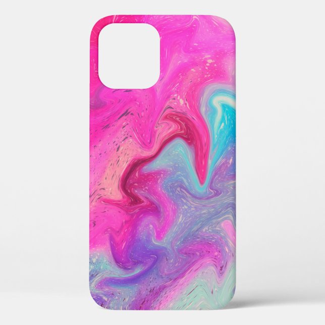 Funda De Case-Mate Para iPhone Fondo de pintura mixta (Reverso )