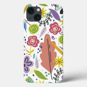 Funda Para iPhone 13 Fondo de primavera de flores multicolor