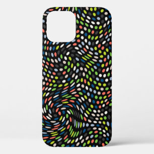 Funda Para iPhone 12 Fondo de puntos pequeños de color. Los círculos se
