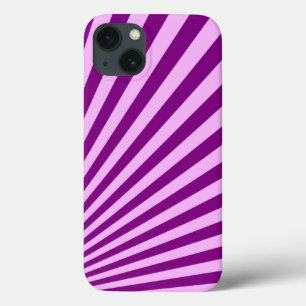 Funda Para iPhone 13 Fondo de rayas moradas de sol