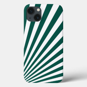 Funda Para iPhone 13 Fondo de rayas verdes Verde azuladas retro