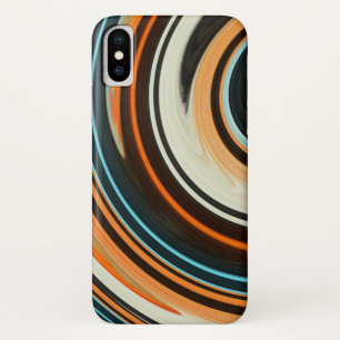 Funda Para iPhone X Fondo de resumen de espiral colorida