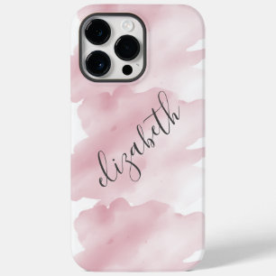 Funda Para iPhone 14 Pro Max De Case-Mate Fondo de salpicaduras con lavado de acuarela rosa