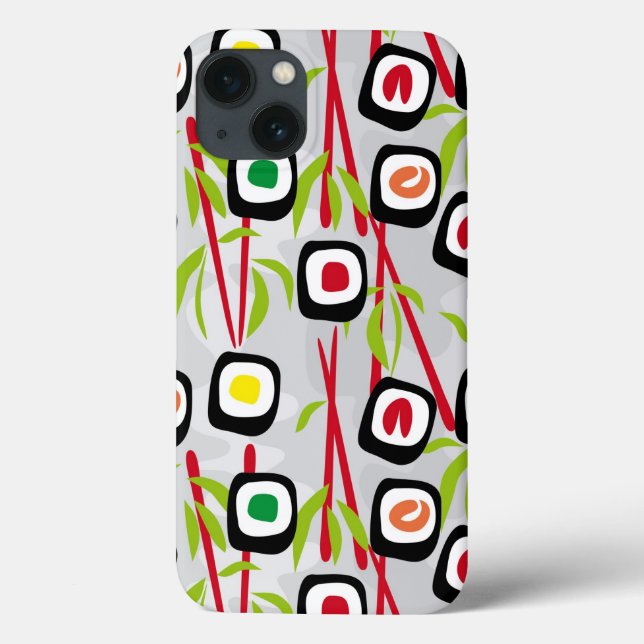 Funda De Case-Mate Para iPhone Fondo de sushi (Reverso)