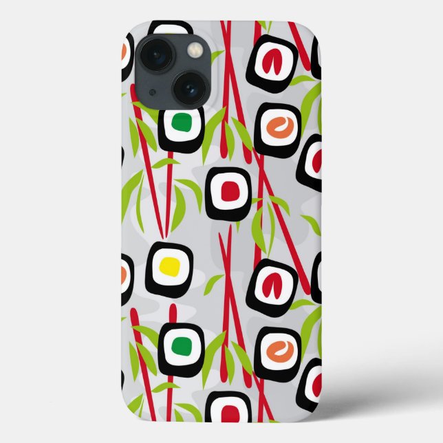 Funda De Case-Mate Para iPhone Fondo de sushi (Reverso)