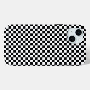 Funda Para iPhone 15 Mini Fondo de tablero de ajedrez en blanco y negro negr