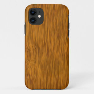 Funda Para iPhone 11 Fondo de textura de madera dura dorada