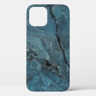 Funda Para iPhone 12 fondo de textura de mármol azul, marbel italiano c