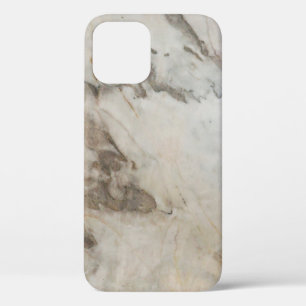 Funda Para iPhone 12 Fondo de textura de piedra de mármol marrón claro.