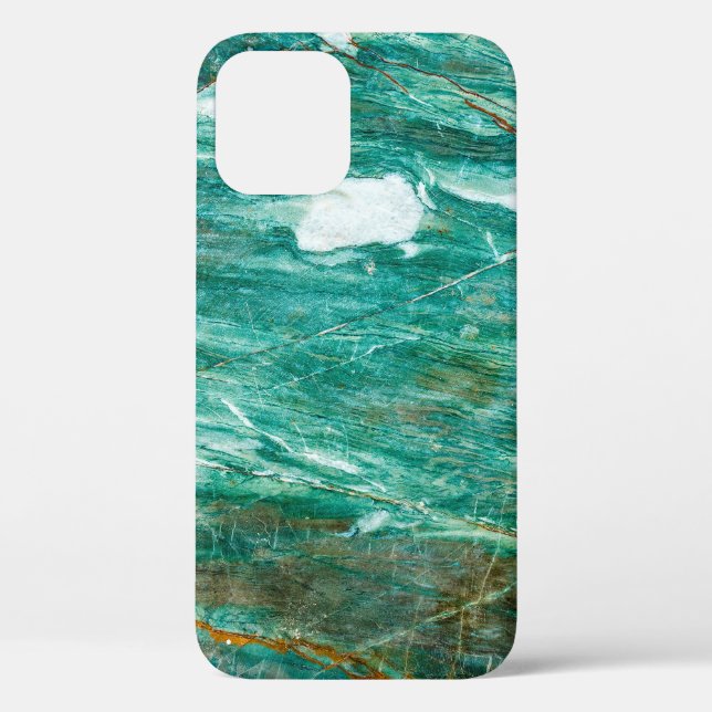 Funda De Case-Mate Para iPhone Fondo de textura verde o de mármol esmeralda (Reverso )