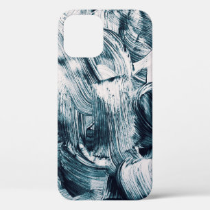 Funda Para iPhone 12 Fondo de trazos de pincel gruesos