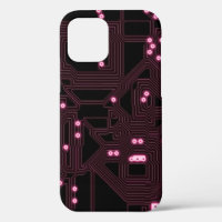 fondo del circuito del microchip rosa, 3d,ab