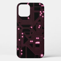 fondo del circuito del microchip rosa, 3d,ab
