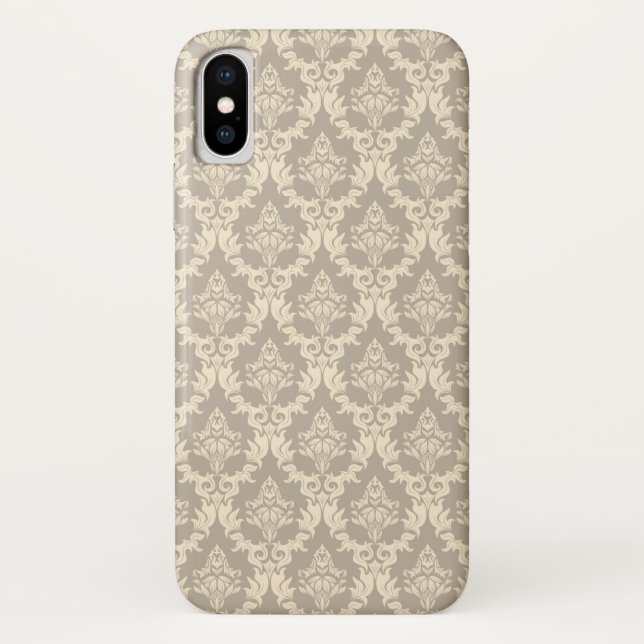 Funda De Case-Mate Para iPhone Fondo del damasco (Reverso)