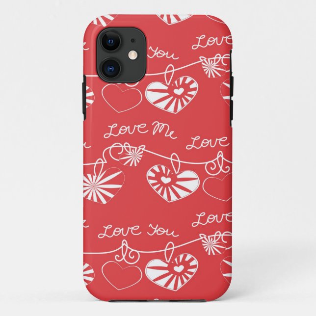 Funda De Case-Mate Para iPhone Fondo del día de San Valentín (Reverso)