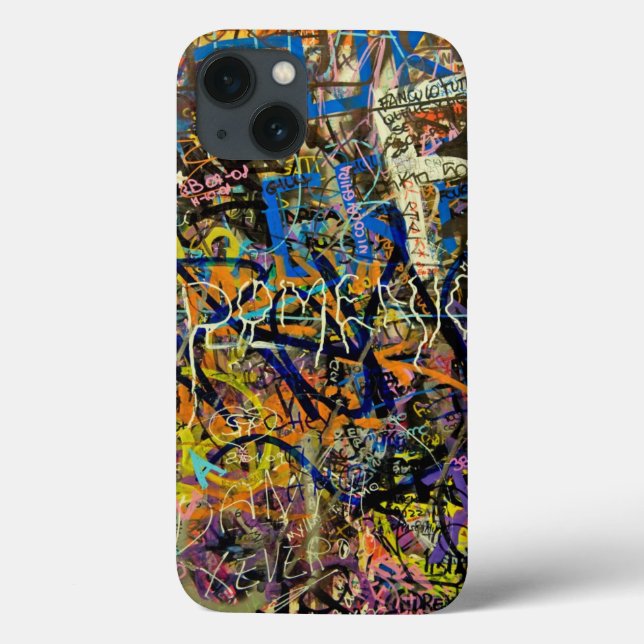Funda De Case-Mate Para iPhone Fondo del graffiti (Reverso)