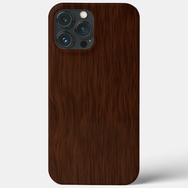 Funda De Case-Mate Para iPhone Fondo del grano de madera dura oscura (Reverso )